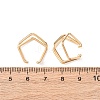 304 Stainless Steel Triple Pentagon Cuff Earrings EJEW-K268-88G-5