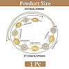 1Pc Alloy Oval with Flower Link Chain Waist Belly Chains for Women AJEW-GF0013-42-2