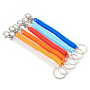 6Pcs Plastic Spiral Retractable Spring Coil Keychains KEYC-TA0004-83-2