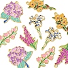 10Pcs 5 Styles Light Gold Plated Alloy Enamel Pendants ENAM-FS0001-87-3