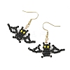 Halloween Glass Seed Bead Dangle Earrings EJEW-MZ00769-03-4