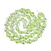 Electroplate Transparent Glass Beads Strands EGLA-N055-04A-09-2