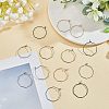 Unicraftale 30Pcs 5 Colors Ion Plating(IP) 316 Surgical Stainless Steel Hoop Earrings Findings STAS-UN0030-95-5