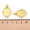 Brass & ABS Plastic Pearl  Pendant Cabochon Settings PL-CBA6A75-09B-G-3