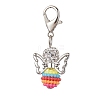 Colorful Angel Resin Pendant Decorations HJEW-JM01908-3