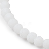 2Pcs 2 Styles Frosted Faceted Glass Beaded Stretch Bracelet Sets BJEW-JB10452-01-5