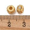 Rack Plating Brass Micro Pave Clear Cubic Zirconia Beads KK-U030-16G-2