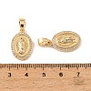 Brass & Clear Cubic Zirconia Pendants KK-G558-08G-3