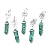 Synthetic Malachite Pointed Big Pendants G-D0021-01P-04-1