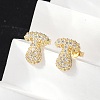 Brass Micro Pave Cubic Zirconia Stud Earrings EJEW-Z091-04G-T-4