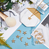 16Pcs 2 Style Brass Pendants KK-BC0002-06G-5
