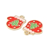 Christmas Alloy Enamel Pendants ENAM-D047-09LG-07-3