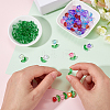 200Pcs 2 Styles Spray Painted Transparent Glass Beads GLAA-SP0001-08-3