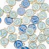 2 Sets 2 Styles Golden Plated Alloy Enamel Charms ENAM-YW0001-28C-2