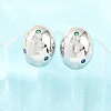 Oval Brass Micro Pave Cubic Zirconia Stud Earrings EJEW-Z164-17P-02-1