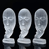 Hand Holding Face Mask Natural Selenite Figurines DJEW-PW0021-24-2