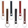 AHADERMAKER 6Pcs 6 Colors Cattlehide Leather Keychains KEYC-GA0001-21-1