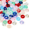 90Pcs 9 Colors Transparent Glass European Beads GLAA-TA0001-79-2