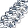 Electroplate Glass Beads Strands X-EGLA-B008-01A-PL01-1