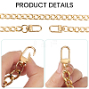 4Pcs 4 Styles Aluminum Chain Bag Extension Chains PURS-CL0001-52-6