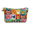 Colorful Animal Print Linen Cosmetic Zipper Pouches PW-WGAC69E-02-1