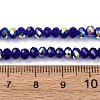 Electroplate Transparent Glass Beads Strands EGLA-A046-01A-02-4