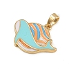 Brass Enamel Pendants LS-KK-P332-01A-G-2