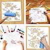 6Pcs 6 Styles PET Hollow Out Drawing Painting Stencils DIY-WH0416-0007-4