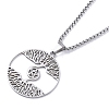 304 Stainless Steel Pendant Necklaces NJEW-C042-07P-2