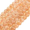 Natural Citrine Beads Strands G-S150-09-6mm-1