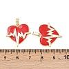 Brass Enamel Pendants KK-C248-13G-3