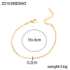 304 Stainless Steel Ball Chain Bracelets STAS-OY012-99G-2