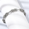 201 Stainless Steel Link Chain Bracelets for Men STAS-T077-08P-3