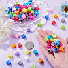 100Pcs Pearlized UV Plating Opaque Acrylic European Beads SACR-TA0001-77A-6