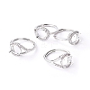 Adjustable Brass Finger Ring Components KK-L193-02P-1