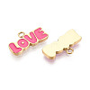 304 Stainless Steel Enamel Pendants X1-STAS-T068-02B-2