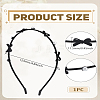 1Pc Velet & Alloy Hair Bands OHAR-LP0003-008B-2