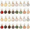 32Pcs 16 Styles Natural & Synthetic Gemstone Pendants PALLOY-SW00089-1