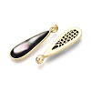 Natural Black Lip Shell Pendants KK-T073-65C-2