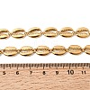 Ocean Beach 304 Stainless Steel Shell Shape Link Chain Necklaces for Women STAS-H258-01G-5