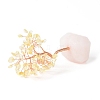 Natural Yellow Quartz Money Tree with Natural Rose Quartz Base Display Decorations DJEW-G027-08RG-07-2