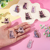 10Pcs 5 Styles Printed Acrylic Pendants OACR-TA0004-13-6