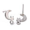 Non-Tarnish 201 Stainless Steel Stud Earring Findings STAS-K241-28P-2