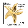 Vintage Stainless Steel Starfish Studs Earrings for Women VC0346-8-1