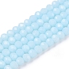 Opaque Solid Color Imitation Jade Glass Beads Strands X-EGLA-A044-P4mm-D06-1