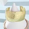 Hammered Brass Cuff Bangles for Women BJEW-A163-04A-G-2