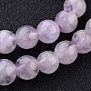Natural Lavender Amethyst Round Bead Strands G-O134-08-8mm-01-1