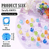 100Pcs UV Plating Transparent Acrylic European Beads TACR-TA0001-93A-4