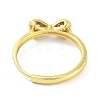 Bowknot Brass Micro Pave Clear Cubic Zirconia Adjustable Rings RJEW-S416-03G-3