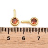 Brass Pave Cubic Zirconia Charms KK-K340-45G-4